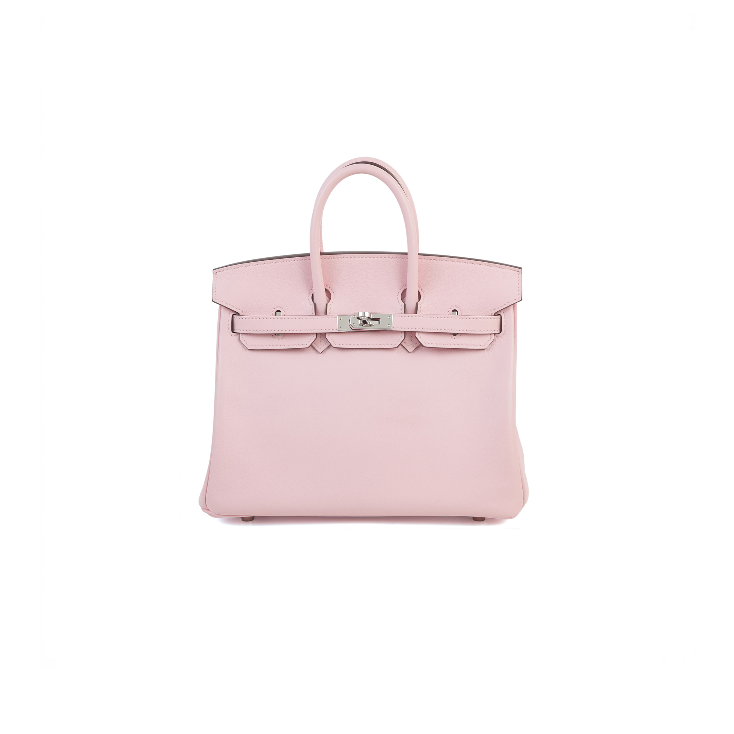 HERMÈS MASTER BIRKIN 25 SWIFT LEATHER 3Q CHERRY BLOSSOM SILVER BUCKLE H049362CK3Q (25*20*13cm)